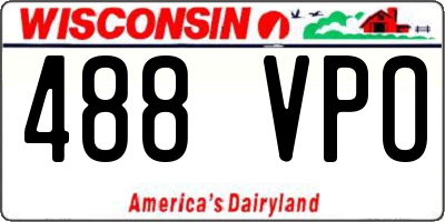 WI license plate 488VPO