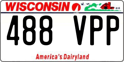 WI license plate 488VPP