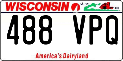 WI license plate 488VPQ