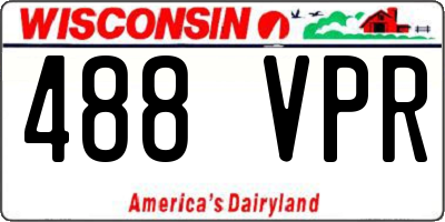 WI license plate 488VPR