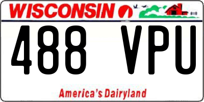 WI license plate 488VPU