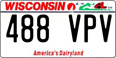 WI license plate 488VPV