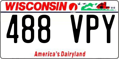 WI license plate 488VPY