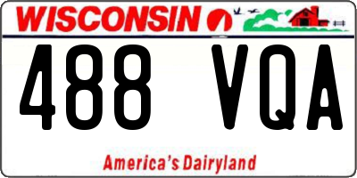 WI license plate 488VQA