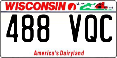 WI license plate 488VQC