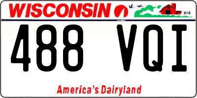 WI license plate 488VQI