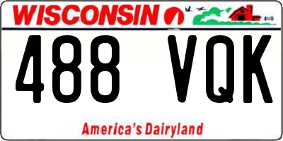 WI license plate 488VQK
