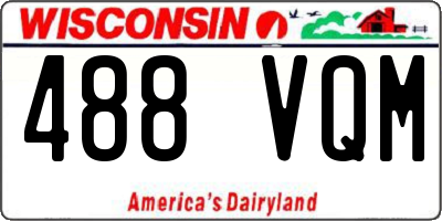 WI license plate 488VQM