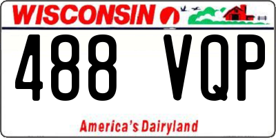 WI license plate 488VQP