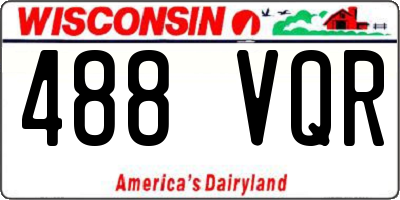 WI license plate 488VQR
