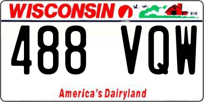 WI license plate 488VQW