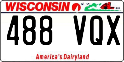 WI license plate 488VQX