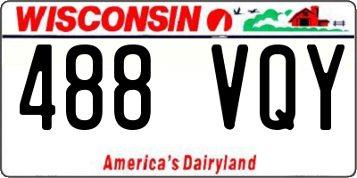 WI license plate 488VQY