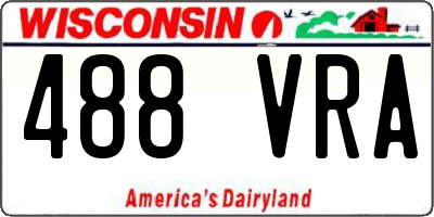 WI license plate 488VRA