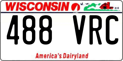 WI license plate 488VRC