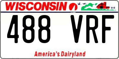 WI license plate 488VRF