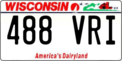 WI license plate 488VRI