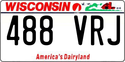 WI license plate 488VRJ