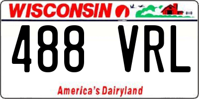 WI license plate 488VRL