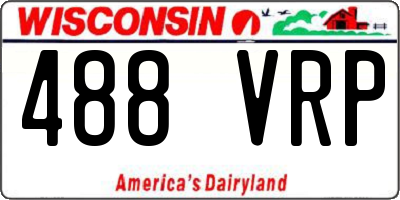 WI license plate 488VRP