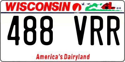 WI license plate 488VRR