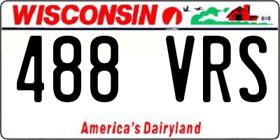 WI license plate 488VRS