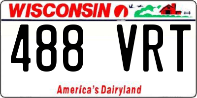 WI license plate 488VRT