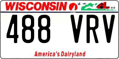 WI license plate 488VRV