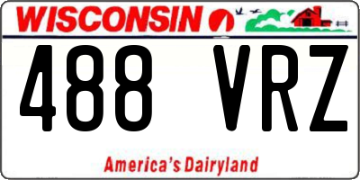 WI license plate 488VRZ