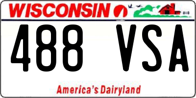 WI license plate 488VSA
