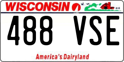 WI license plate 488VSE