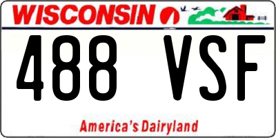 WI license plate 488VSF