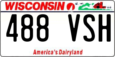 WI license plate 488VSH