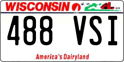 WI license plate 488VSI