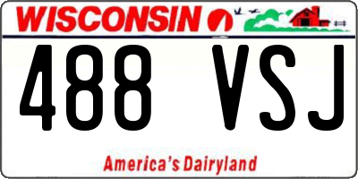 WI license plate 488VSJ