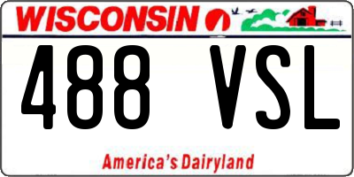 WI license plate 488VSL
