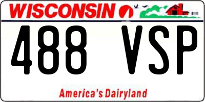 WI license plate 488VSP