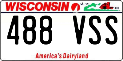 WI license plate 488VSS