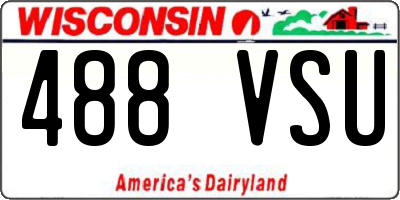 WI license plate 488VSU