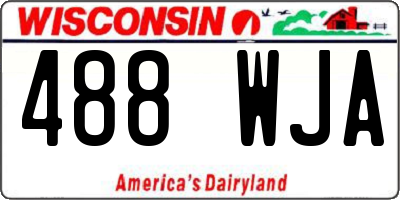 WI license plate 488WJA