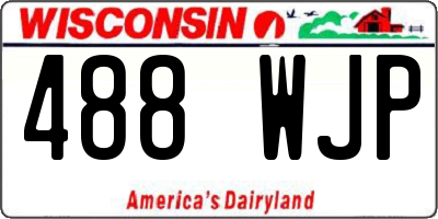 WI license plate 488WJP
