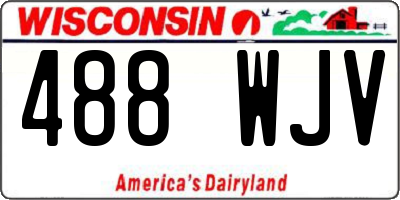 WI license plate 488WJV