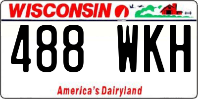 WI license plate 488WKH
