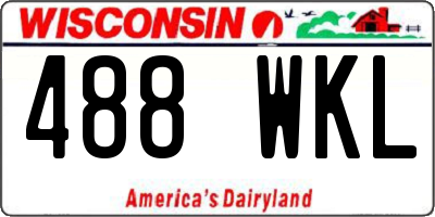 WI license plate 488WKL