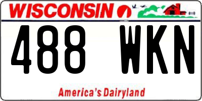 WI license plate 488WKN