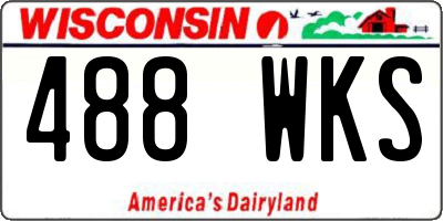 WI license plate 488WKS