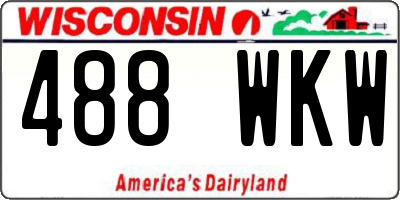 WI license plate 488WKW