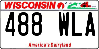 WI license plate 488WLA