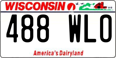 WI license plate 488WLO