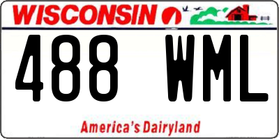 WI license plate 488WML